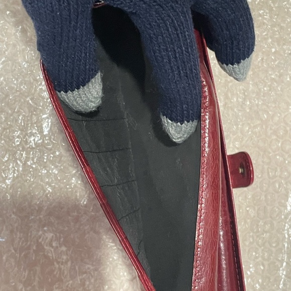 Balenciaga long Red leather wallet - Picture 6 of 9